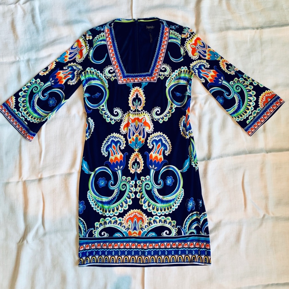 LAUNDRY, Colorful Pattern Dress